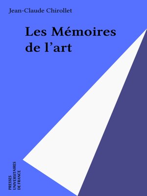 cover image of Les Mémoires de l'art